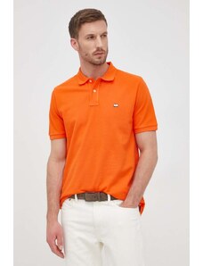 Pamučna polo majica Woolrich boja: narančasta, jednobojni model, CFWOPO0032MRUT2931-6098