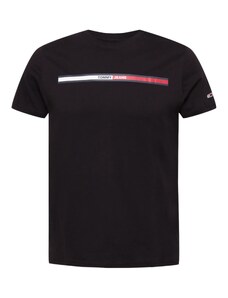 Tommy Jeans Majica 'Essential' crvena / crna / bijela