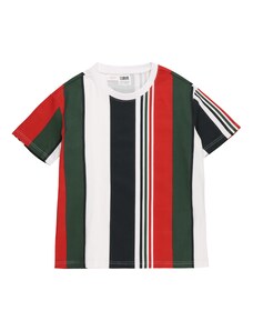 Urban Classics Majica mornarsko plava / tamno zelena / crvena / bijela
