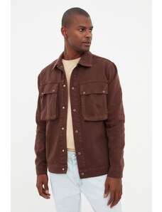 Trendyol smeđa muška jakna za kamiondžije s velikim džepovima