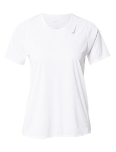 NIKE Tehnička sportska majica 'Race' svijetlosiva / bijela