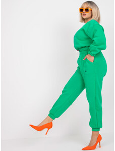 Fashionhunters Green tracksuit larger size with Maleah trousers