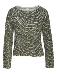 LASCANA Sweater majica maslinasta / miks boja