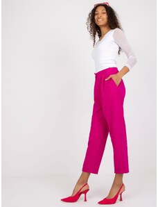 Ženske hlače Fashionhunters Fuchsia