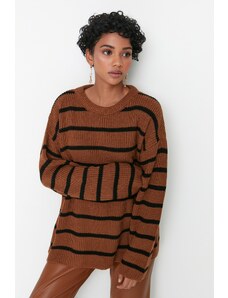 Trendyol deva široki fit prugasti džemper od pletenine