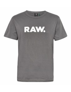 G-Star RAW Majica 'Holorn' tamo siva / bijela