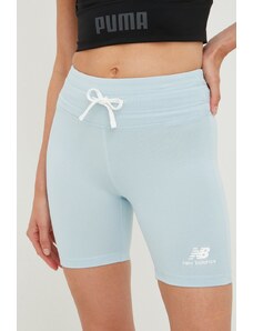 Kratke hlače New Balance za žene, glatki materijal, visoki struk, WS21550MGF-MGF