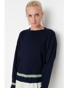Trendyol džemper - Tamno plava - Oversize