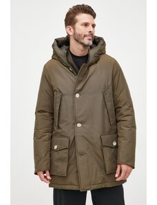 Pernata jakna Woolrich za muškarce, boja: zelena, za zimu, CFWOOU0483MRUT0001-ABR