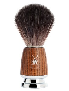 Mühle RYTMO MÜHLE shaving brush, black fibre, handle material is steamed ash