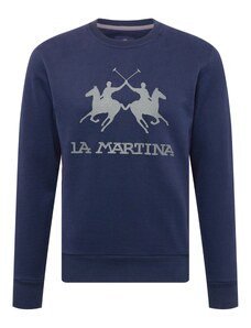 La Martina Sweater majica mornarsko plava / siva