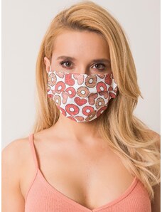 Fashionhunters White protective mask with color print