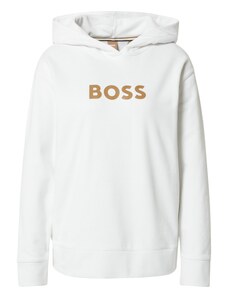 BOSS Sweater majica 'Edelight' cappuccino / bijela