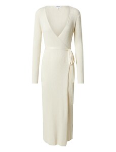 EDITED Pletena haljina 'Mailien' bež / bijela