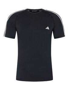 ADIDAS PERFORMANCE Tehnička sportska majica 'Techfit 3-Stripes ' crna / bijela