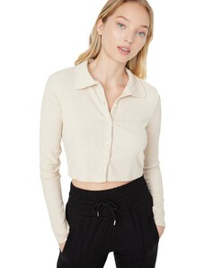 Trendyol Knitted Blouse with Stone Buttons Fitted/Situated Polo Neck Crepe/Textured Crop
