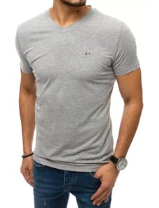 Grey Solid Color Men's T-Shirt Dstreet