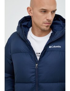 Jakna Columbia Puffect Hooded Jacket za muškarce, boja: tamno plava, za zimu, 2008413