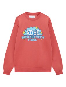 Pull&Bear Sweater majica miks boja / lubenica roza