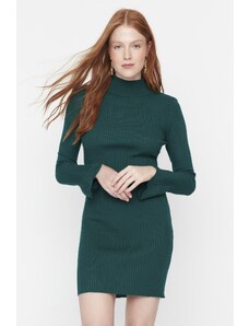 Trendyol Emerald Green Midi džemper Osnovna haljina ovratnika