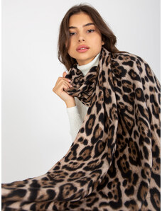 Fashionhunters Women's beige and black scarf with spots