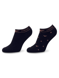 Set od 2 para niskih ženskih čarapa Emporio Armani