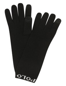 Polo Ralph Lauren Klasične rukavice crna / bijela