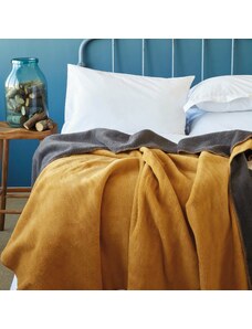 Issimo Home Deka Simply Blanket Anthracite Yellow 150x200