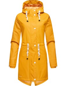 NAVAHOO Tehnička jakna 'Flower of Ocean' žuta / bijela