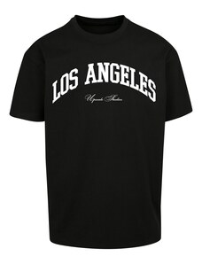 MT Upscale Majica 'L.A. College' crna / bijela