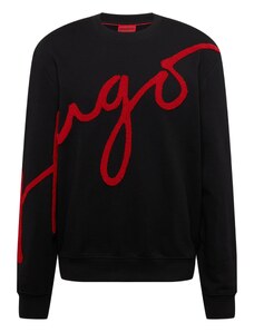 HUGO Sweater majica 'Diraffe' vatreno crvena / crna