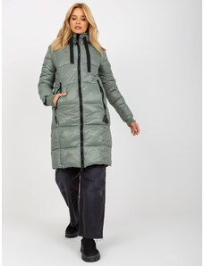 Fashionhunters Kaki ženska zimska jakna s kapuljačom SUBLEVEL