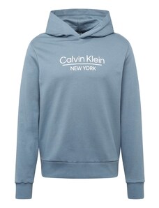 Calvin Klein Sweater majica sivkasto plava / bijela