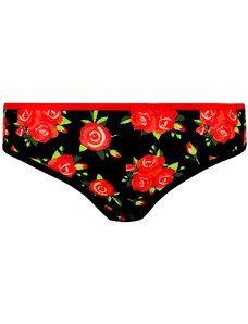 Women's panties Frogies Black Red Rose