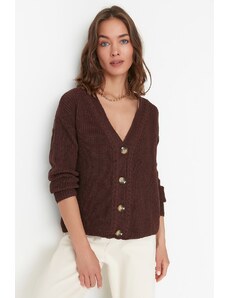 Trendyol Brown Knit Detailed Knitwear Cardigan