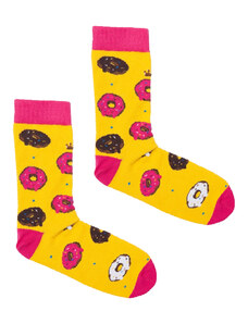 Kabak Unisex's Socks Patterned Donuts Yellow