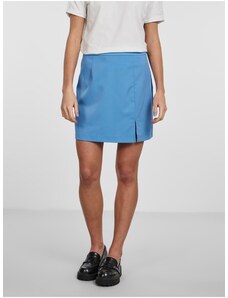 Blue Women's Mini Skirt with Slit Pieces Thelma - Women's