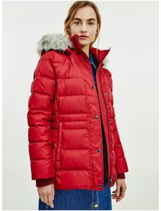 Crvena ženska zimska jakna Tommy Hilfiger - Žene