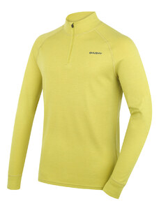 Men's merino sweatshirt HUSKY Aron Zip M lime green