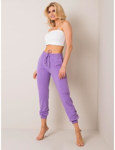 Fashionhunters Basic purple sweatpants
