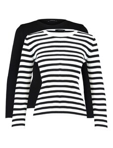 Trendyol crno-raznobojni džemper od pletenine s dva paketa