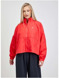 Crvena ženska labava jakna s printevima traperica Calvin Klein - Žene