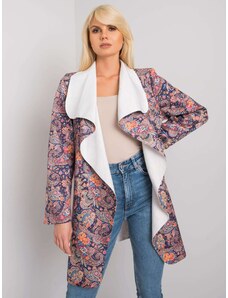 Fashionhunters Purple patterned coat with belt