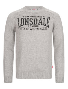 Muški džemper Lonsdale 116043-Grey Melange/Black