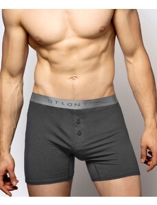 Men's classic boxer shorts with buttons ATLANTIC - dark gray