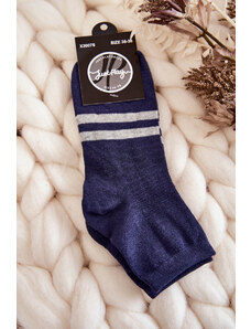 Kesi Women's Cotton Ankle Socks navy blue