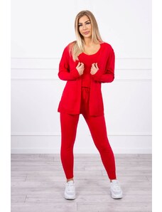 Kesi 3-piece sweater set red