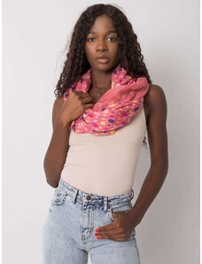 Fashionhunters Dusty pink scarf with colored polka dots