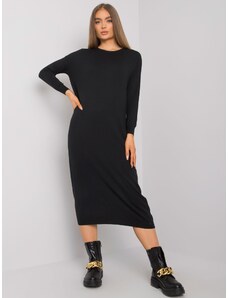 Fashionhunters OCH BELLA Black knitted dress with long sleeves