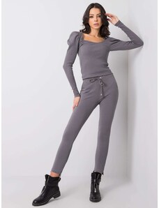 Fashionhunters Basic dark grey sweatpants